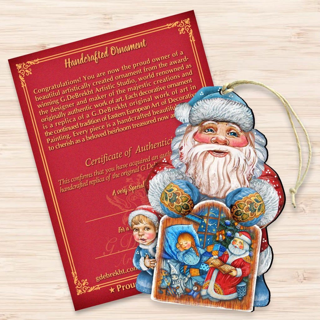 Christmas Night Christmas Wooden Ornaments by G. DeBrekht - Christmas Santa Snowman Decor-3