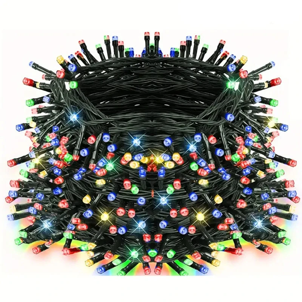 Christmas Solar String Lights - Multi-Colored, 8 Modes, Waterproof Fairy Lights-0