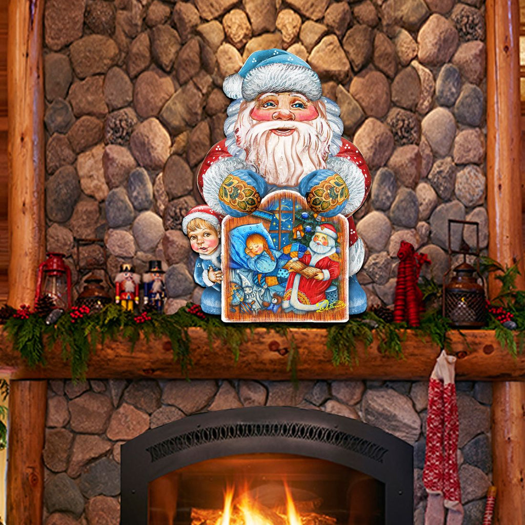 Christmas Night Christmas Door Decor by G. DeBrekht - Christmas Santa Snowman Decor-2