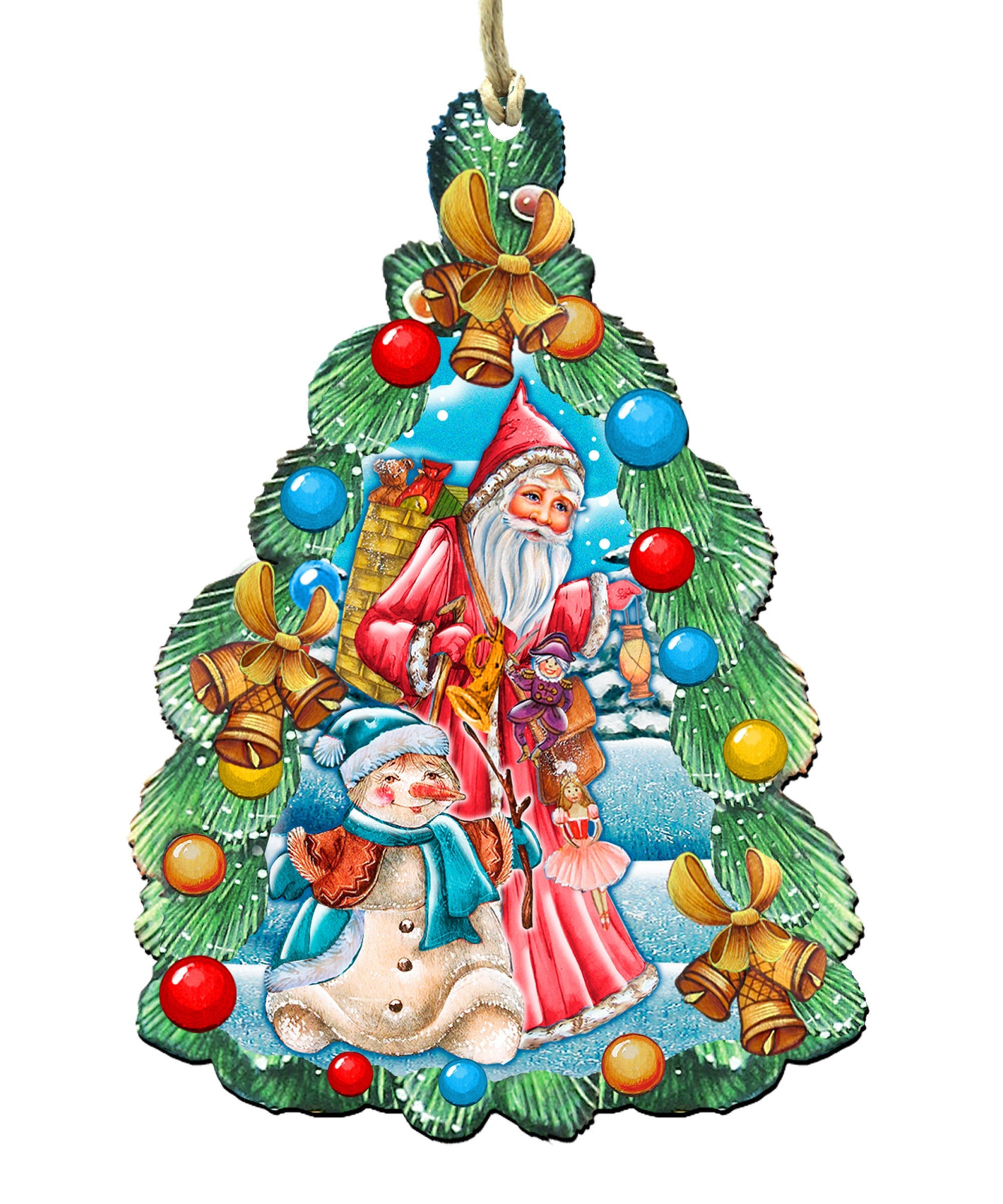 Christmas Arrival Christmas Door Decor by G. DeBrekht - Christmas Santa Snowman Decor-4