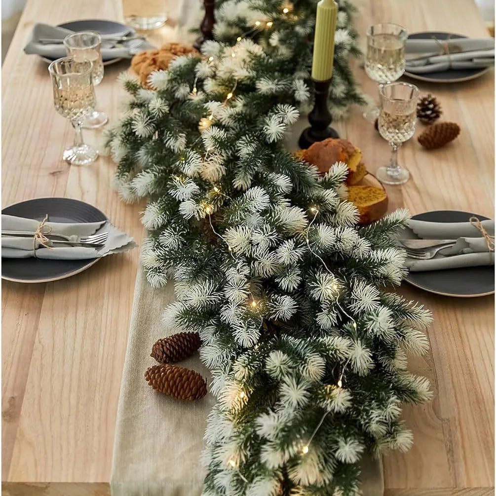 NNEOBA Pre-Lit Christmas Garland with Lights-4