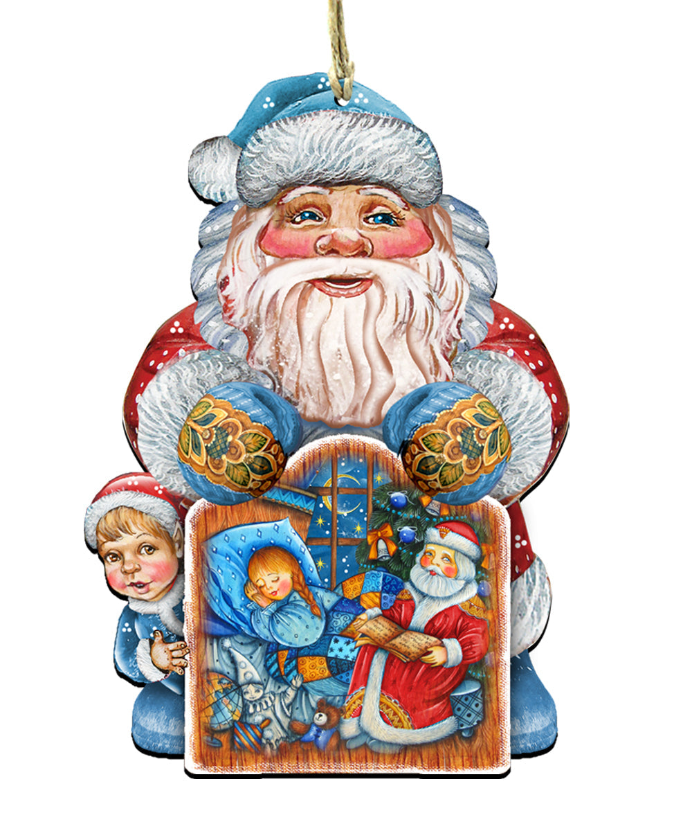Christmas Night Christmas Door Decor by G. DeBrekht - Christmas Santa Snowman Decor-4