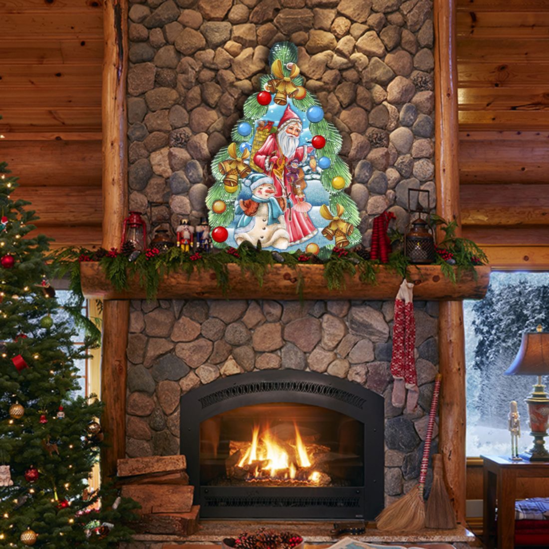 Christmas Arrival Christmas Door Decor by G. DeBrekht - Christmas Santa Snowman Decor-1