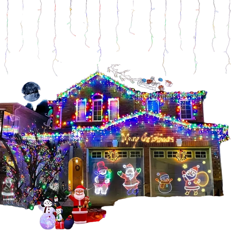 Dazzling Drops: Waterproof Icicle Christmas Lights-0