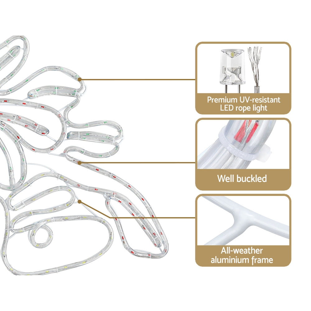 NNEDSZ 0.76M Christmas Lights 216 LED Bell Motif Light Decorations Jingle Jollys-3