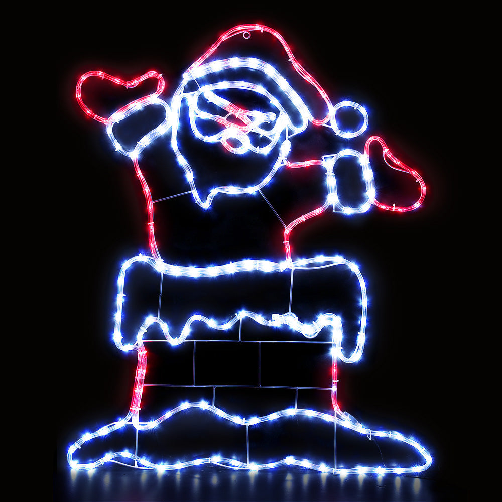 NNEDSZ 1M Christmas Lights 248 LED Santa Motif Light Decorations Jingle Jollys-0