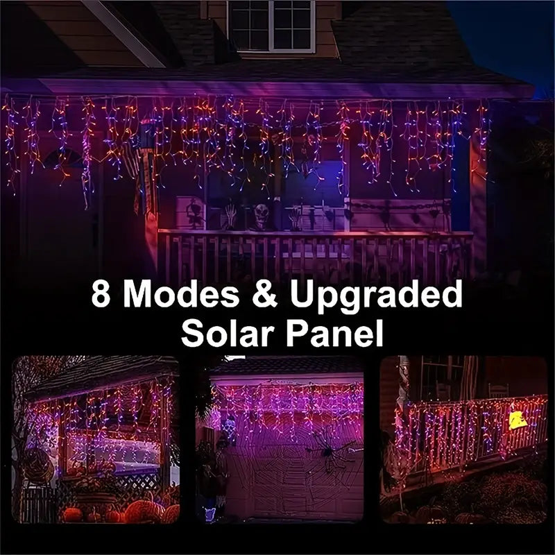 Dazzling Drops: Waterproof Icicle Christmas Lights-3